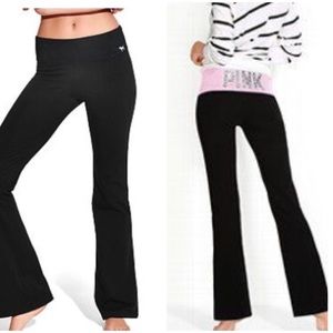 Pink Victoria Secret Fold Over leggings